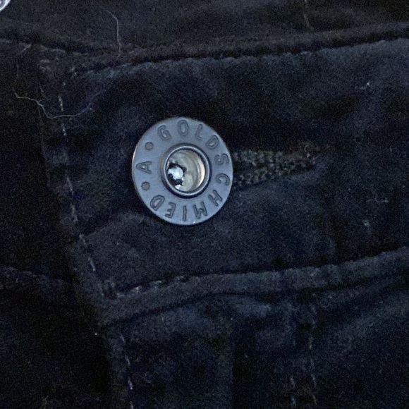 Adriano Goldschmied Black High Rise Velvet Jeans Size 31R - Picture 5 of 10